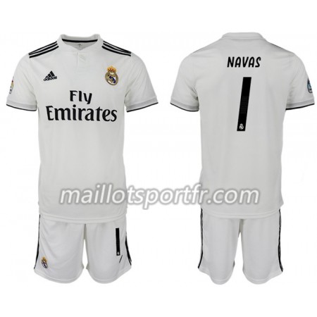 Maillot de Foot Real Madrid NAVAS 1 Enfant Domicile 2018/19